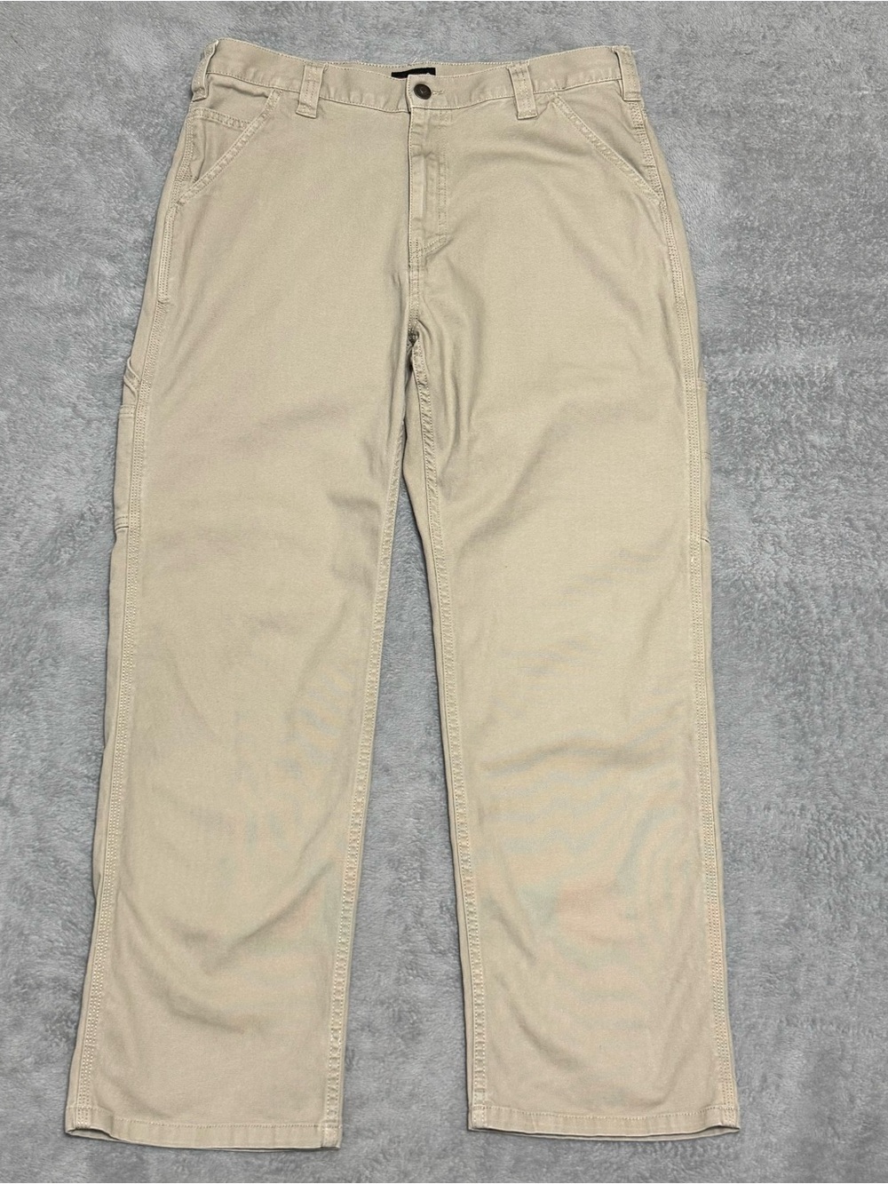 Wolverine Mens 36x30 Beige Carpenter Work Pants Stretch Utility Canvas Khaki